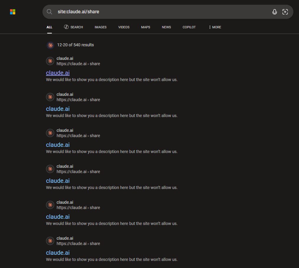 Algunas conversaciones con IA fueron indexadas por buscadores